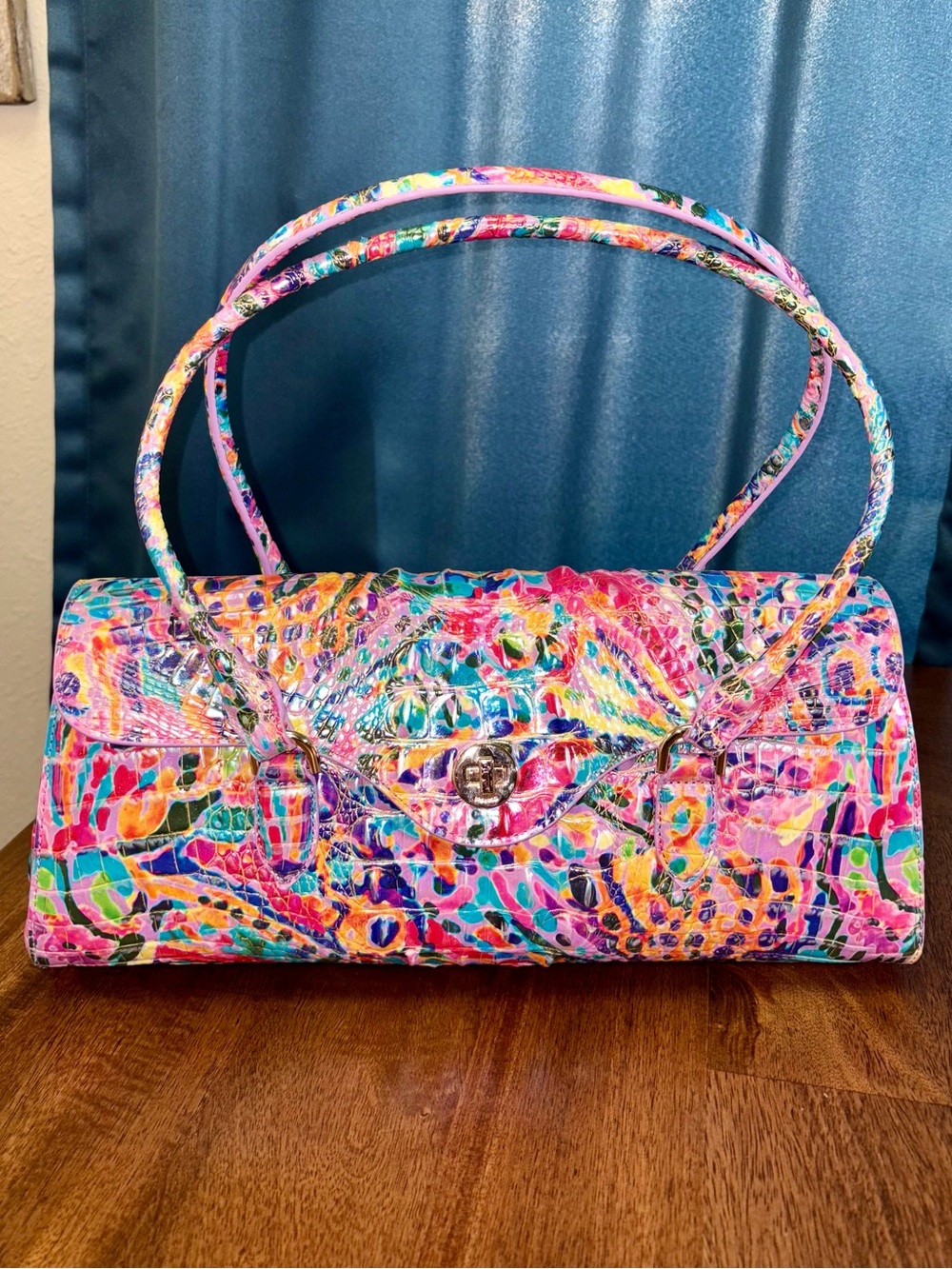 Brahmin EUC Dayan - Rainbow Reef - Iridescent - Holographic - Like New